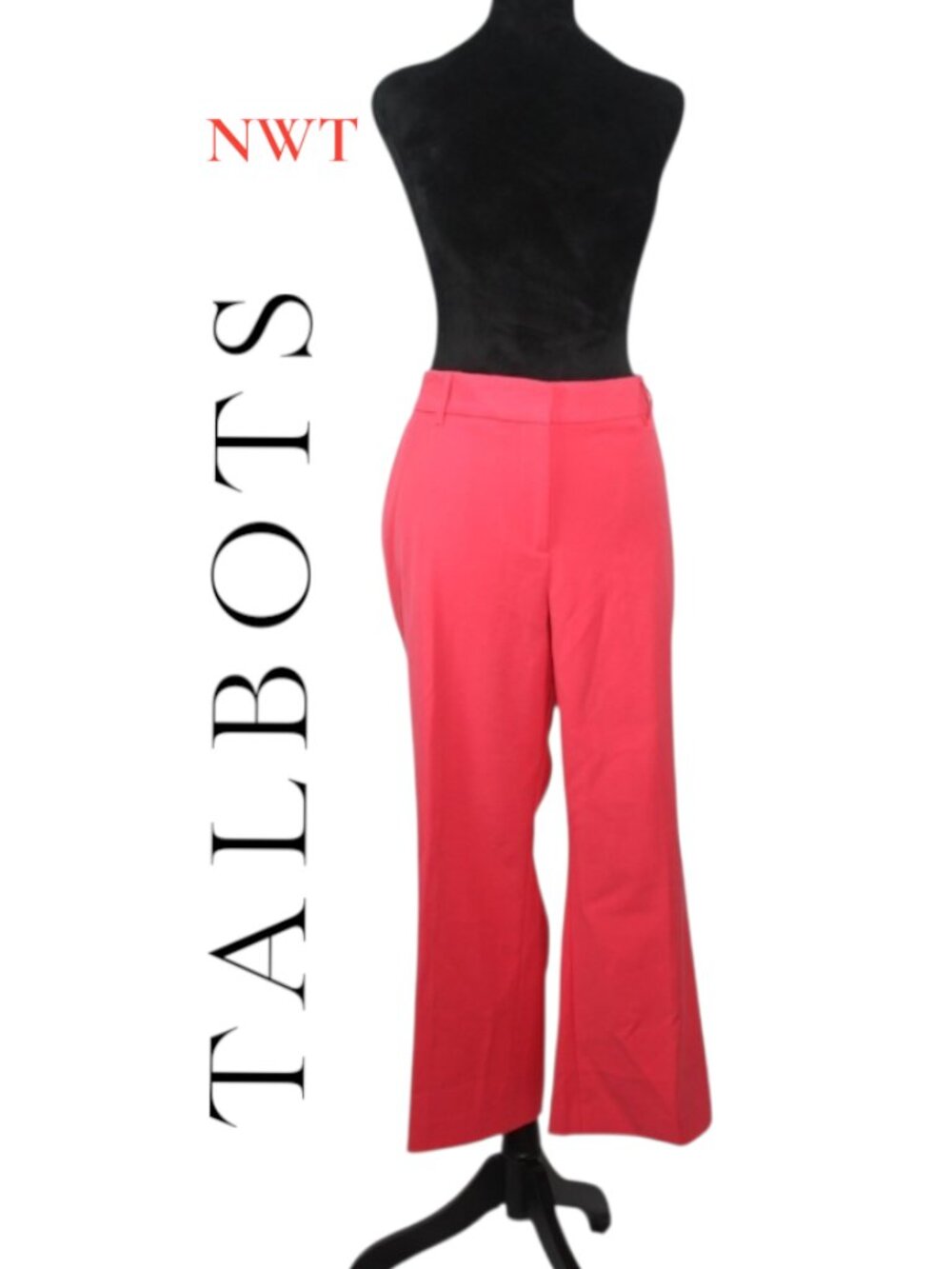 NWT Talbots Bright Pink Cropped Pants Size 16